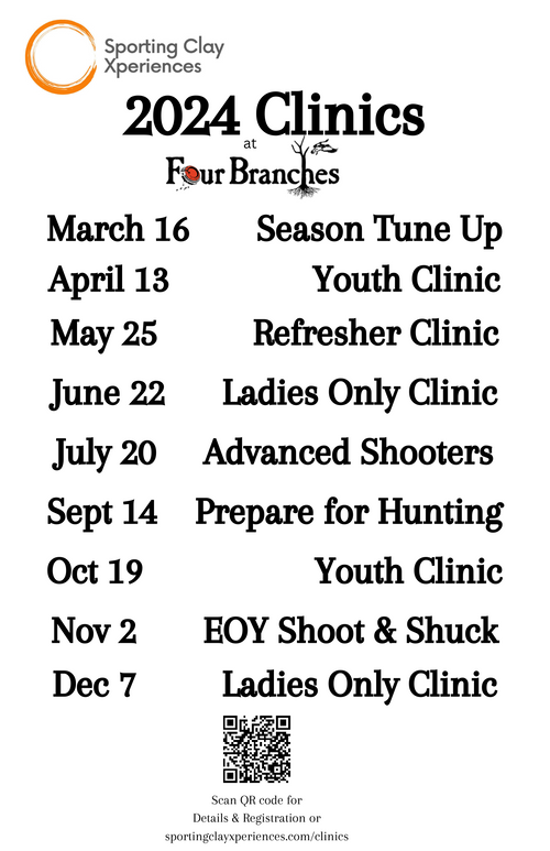 Lessons Clinics Four Branches Sporting Branches   2024 Clinics 